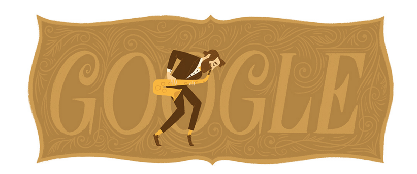 [Google Doodle] 薩克斯風發明人 Adolphe Sax 阿道夫薩克斯 201 歲誕辰