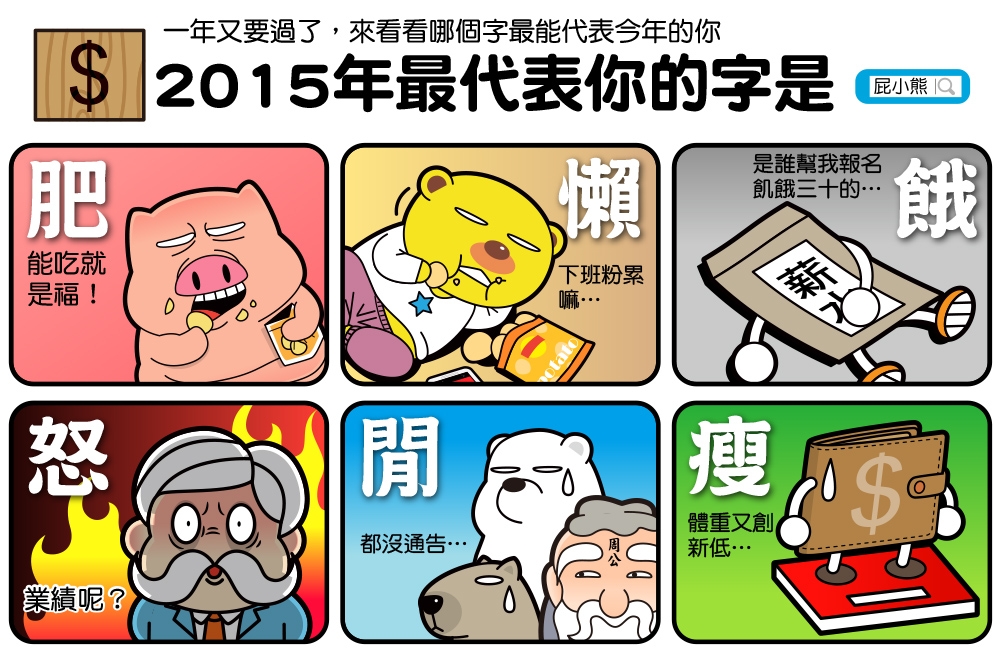 回顧2015年最能代表你的字是？