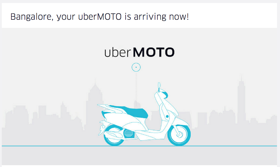 uber推出uberMOTO服務 到印度可以直接叫摩托車接送!
